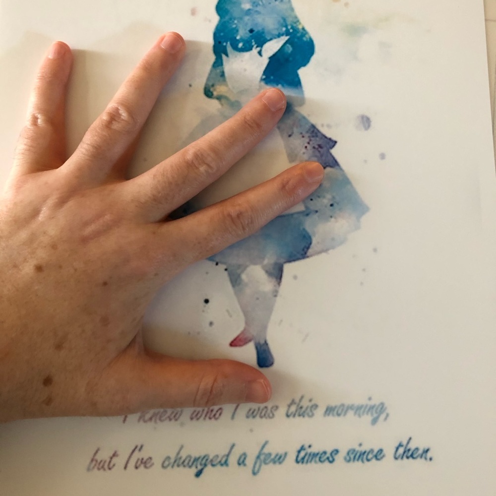 ALICE IN WONDERLAND WATERCOLOR ART PRINT - Picture 2 of 2